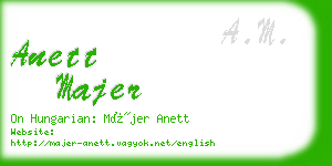 anett majer business card